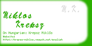 miklos krepsz business card