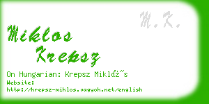 miklos krepsz business card
